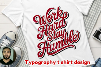 design unique typography tshirts and merchandise for your business
