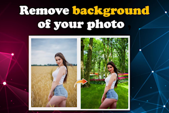 professionally remove background ,objects , people from your photos