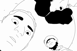 2d line art animation frame by frame hand drawn animation black and white video