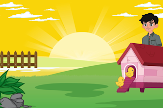 create 2d kids cartoon animation video for nursery rhymes, stories and youtube
