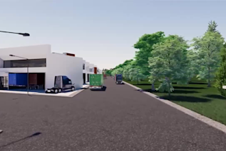 design 3d  residential, resort and industrial warehouse site plan