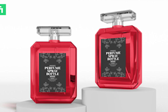 do perfume packaging,label design,3d bottle mockup