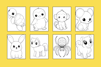 create line art and coloring sheets for your activity book