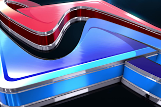 create glossy and crystal clear 3d logo animation