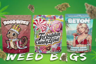 design eye catching cannabis pouch, custom weed mylar bag and packaging