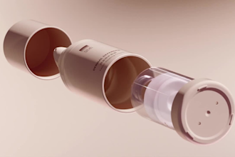 create 3d cosmetic product animations for skincare, body cream, bottle, perfume