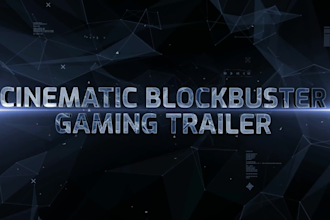 create futuristic blockbuster cinematic book trailer promo