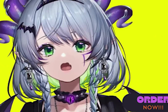 design and rig anime style male or female vtuber model for streaming