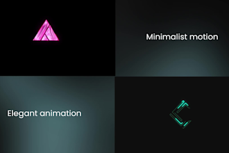 create a minimalist logo animation
