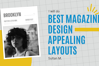 do best magazine layout creative cover design in indesign