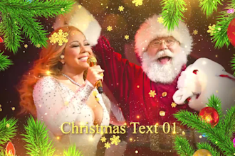 create a merry christmas promo and your photo animation