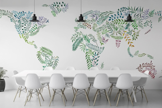 create an exclusive design or wall mural for your business