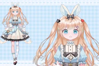 design and rig 2d vtuber model live2d rigging anime vtuber commission for stream