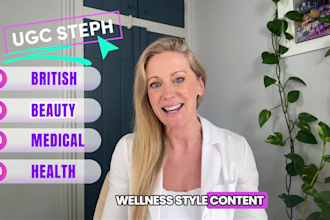 create a british ugc or podcast video for beauty, health or medical ads