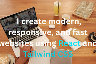 build a responsive react website with tailwind CSS