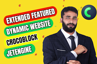 create dynamic wordpress website using  crocoblock,  jet engine, elementor pro