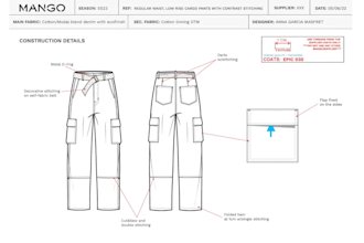 create professional fashion technical sketch and tech packs