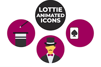 create lottie json animation for your app or website  animate your icon or logo