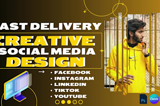 design creative facebook and instagram ad creatives and social media posts