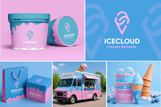 create business logo, brand identity design and full branding kit