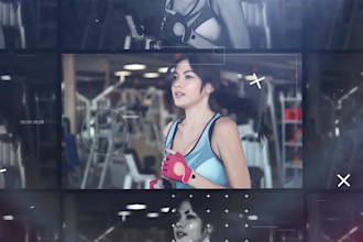 do promotional gym fitness workout, sports exercise video