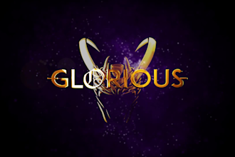 create glorious golden logo, title animation