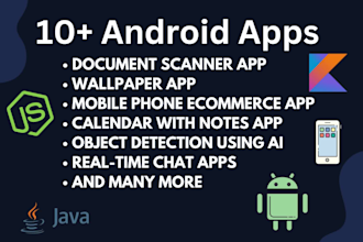 develop native kotlin java android studio apps with backend