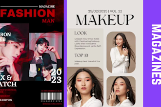 design professional eye catchy magazine covers, e book covers and album covers
