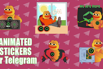 design custom animated stickers for whatsapp and telegram