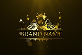 design modern gold silver logo reveal for youtube in 4k