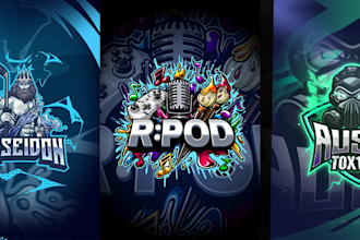 design esport logo for kick, tiktok, twitch, youtube, trovo