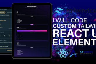 build custom react components using tailwind for you