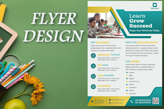 design a flyer and brochure for business, sports, gym, events and food