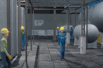 do 3d industrial safety animation, technical, 3d factory animation