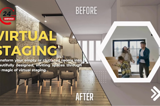 do virtual staging, virtual renovation and interior design