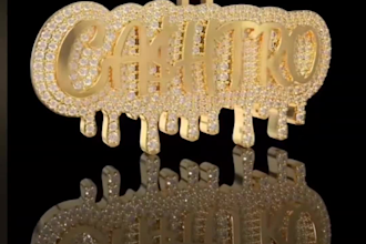custom hip hop jewelry 3d model 3d name pendant hip hop 3d pendant design