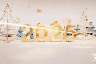make a beautiful glittering happy new year video