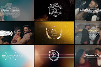 edit a cinematic wedding video and title professionally