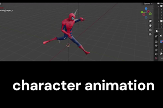 make blender 3d animation video, character animation, 3d product animation