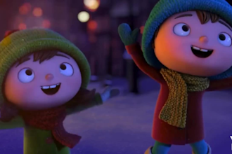 make cute kid wishing merry christmas and new year video