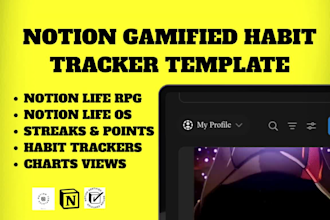 notion gamified task tracker life rpg os notion habit tracker chore template