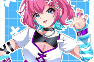 draw anime art illustration for pfp, profile picture and original character