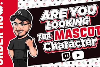 do amazing mascot cartoon logo from your picture