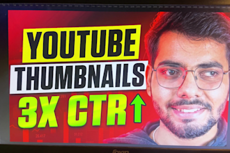 design CTR boosting youtube thumbnail in 3hrs