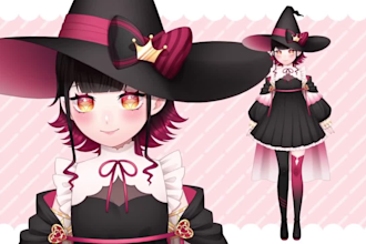create custom live2d vtuber model, live2d rigging 2d vtuber avatar for streaming