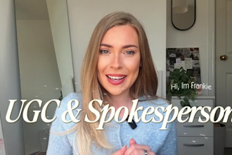 create british female ugc and spokesperson video for brands