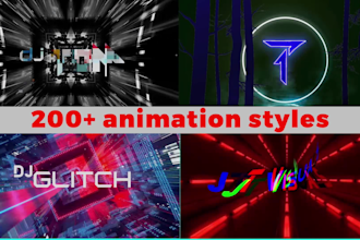 animate custom vj loop and dj visuals logo animation