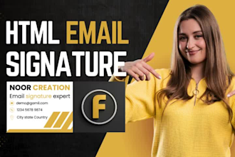 design clickable email signature using HTML code for brand