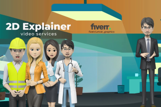 create a custom 2d explainer video with motion graphics