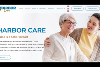 design home care website or healthcare website